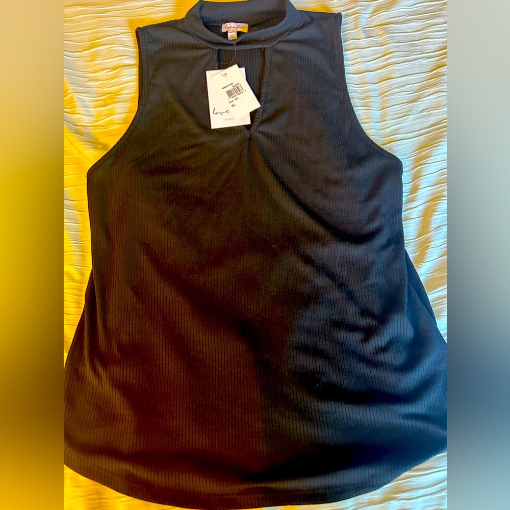 NWT XL black Love Fire Mock turtleneck.